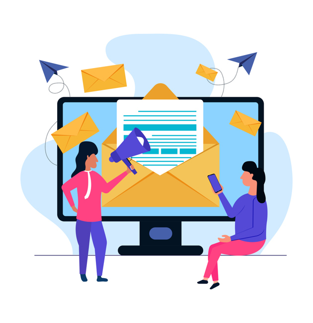 An image of a laptop screen with an envelope coming out of it depicting news