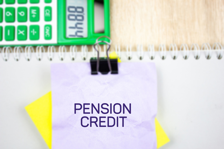 Post-it note with Pension Credit written on it